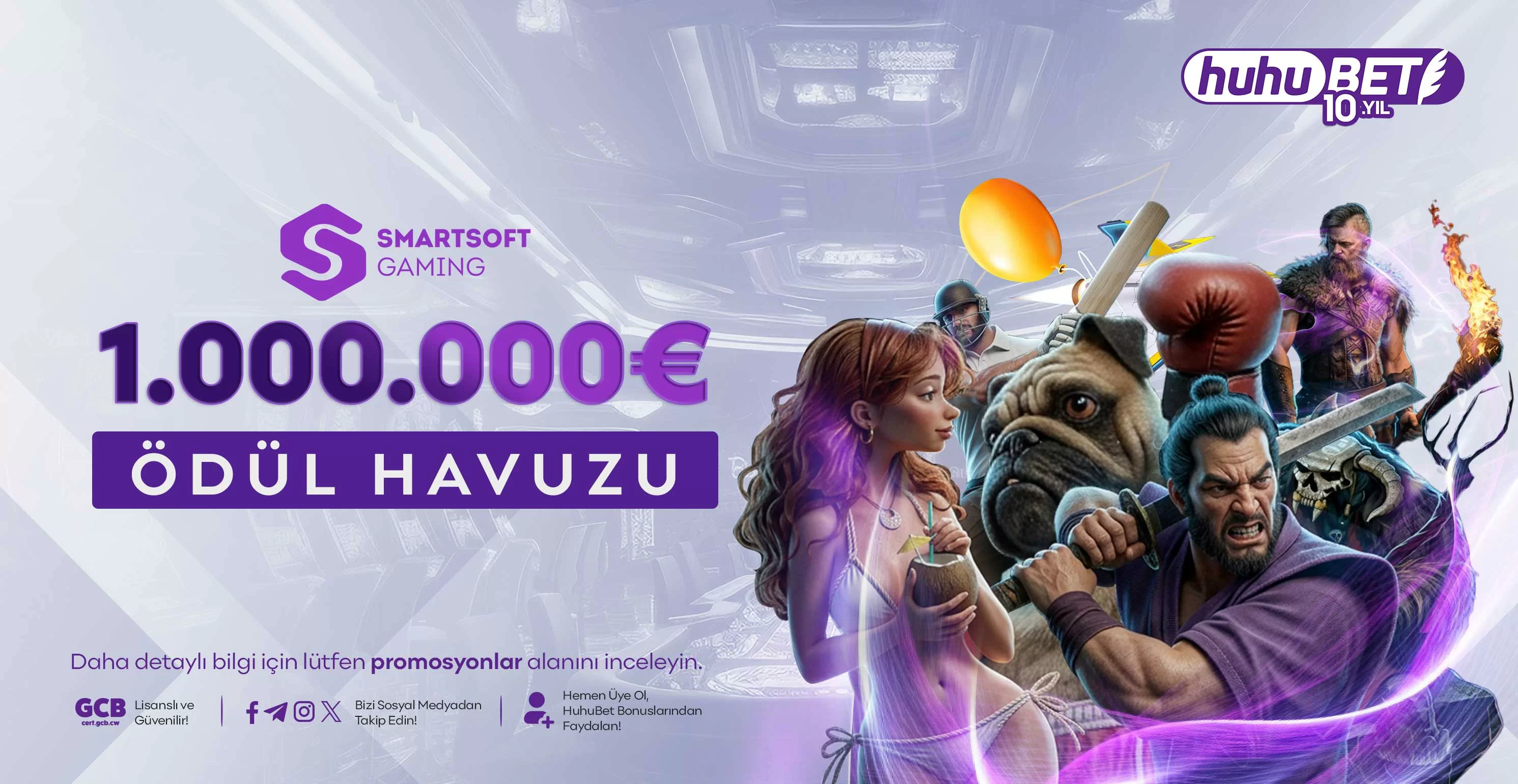 Spin & Win – mini oyun ve slot promosyon görseli (HuhuBet)